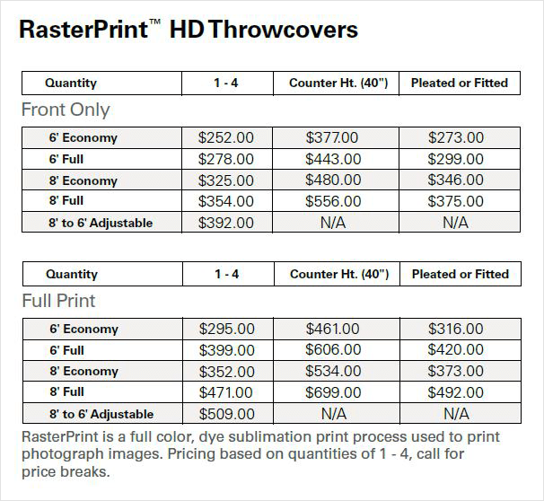 RasterPrint™ Table Throwcover